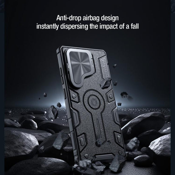 For Samsung Galaxy S25 Ultra 5G NILLKIN Black Rhino Prop PC Phone Case(Green)