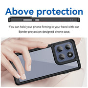 For Motorola Edge 5G 2025 Colorful Series Acrylic Hybrid TPU Phone Case(Black)