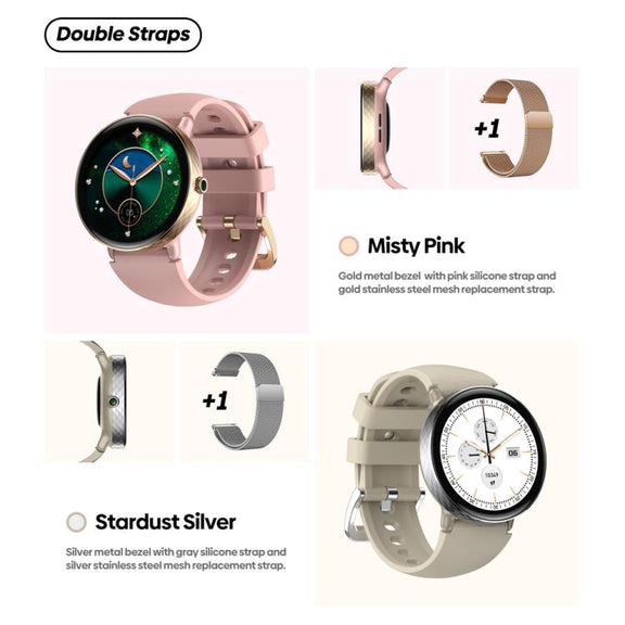 Zeblaze Lily 2 1.2 inch Screen Haute & Healthy Lady Smart Watch(Stardust Silver)