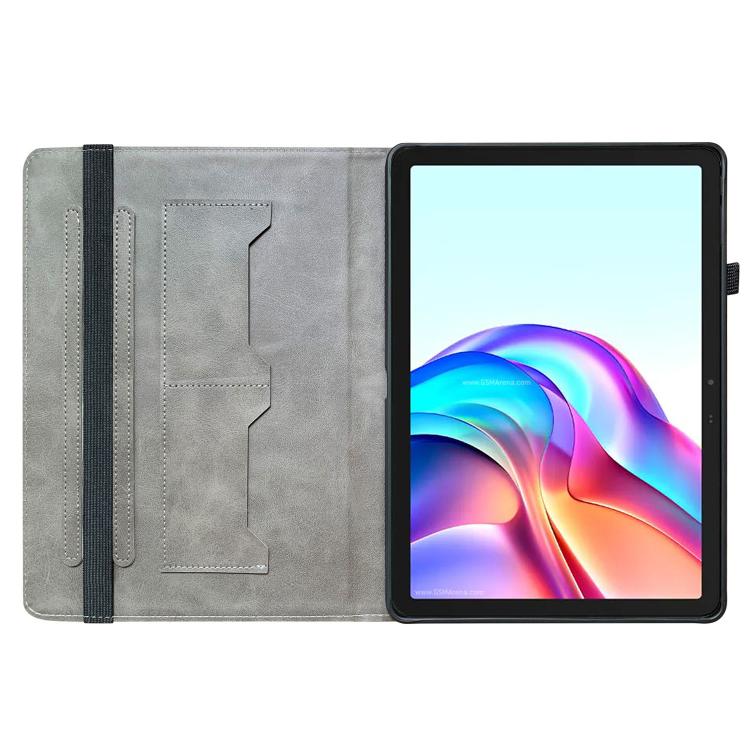 For Tecno Megapad 11 Crystal Texture Painted Leather Tablet Case(Purple Peony)