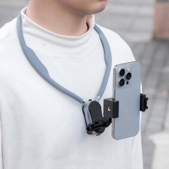Magnetic Neck Mount Anti-shake Bracket, Type:10 in 1 Phone Clamp