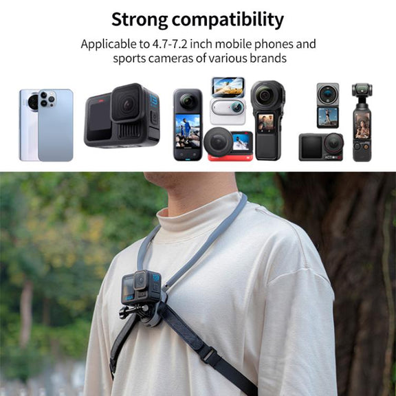 Magnetic Neck Mount Anti-shake Bracket, Type:12 in 1 Remote