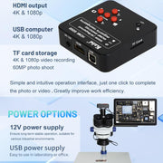 Kaisi HDMI 6000 HDMI / USB Dual Interface 60MP 4K Ultra HD Microscope Industrial Camera, Plug:US Plug