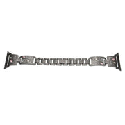 For Apple Watch 42mm / 41mm / 40mm / 38mm Colored Diamond Cat Stainless Steel Watch Band(Black)