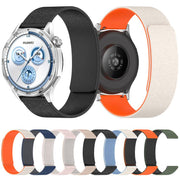 22mm Cloud Wood Grain Silicone Magnetic Watch Band(Orange Black)