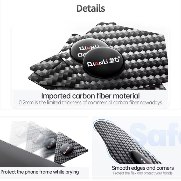 Qianli High Toughness Multifunctional Carbon Fiber Prying Tool Business Card Shaped