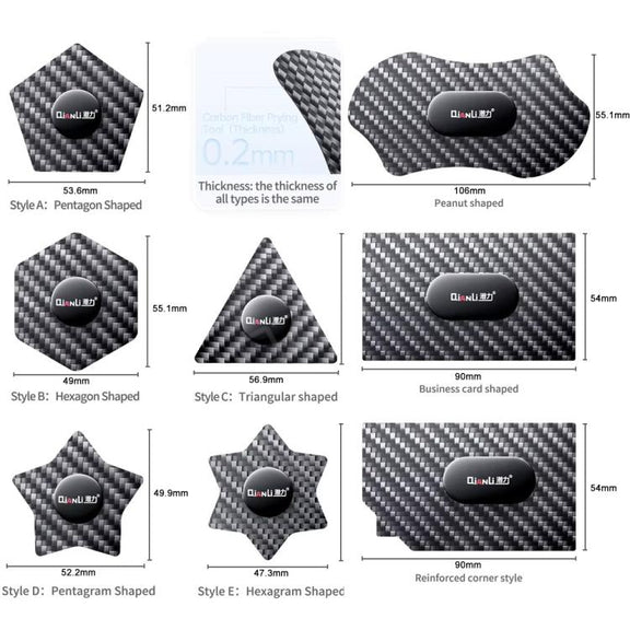 Qianli High Toughness Multifunctional Carbon Fiber Prying Tool Hexagram Shaped