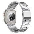 For Apple Watch 46mm / 49mm / 45mm / 44mm Norman Clasp Three-Link Titanium Alloy Watch Band(Silver) - free shipping - PMC TechLife - Order now!