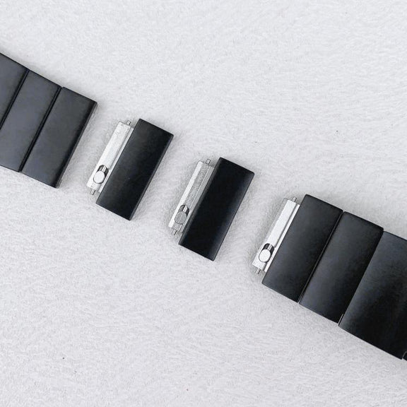 For Apple Watch 42mm / 41mm / 40mm / 38mm Single Bead Side-removable Stainless Steel Watch Band(Black)