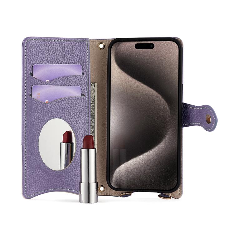 For Nokia G42 / G310 Crossbody Chain Fishtail Litchi Leather Phone Case(Purple)