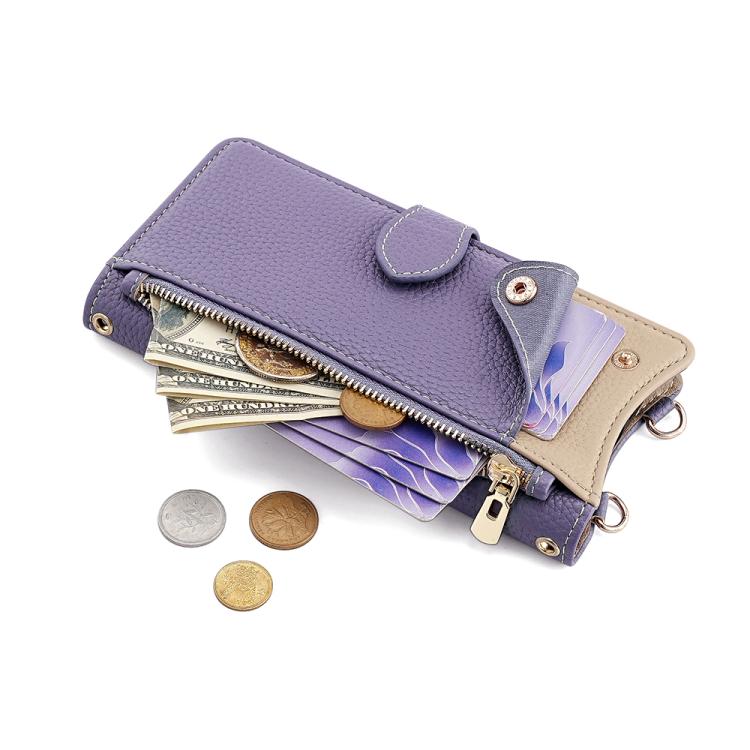 For Nokia G42 / G310 Crossbody Chain Fishtail Litchi Leather Phone Case(Purple)