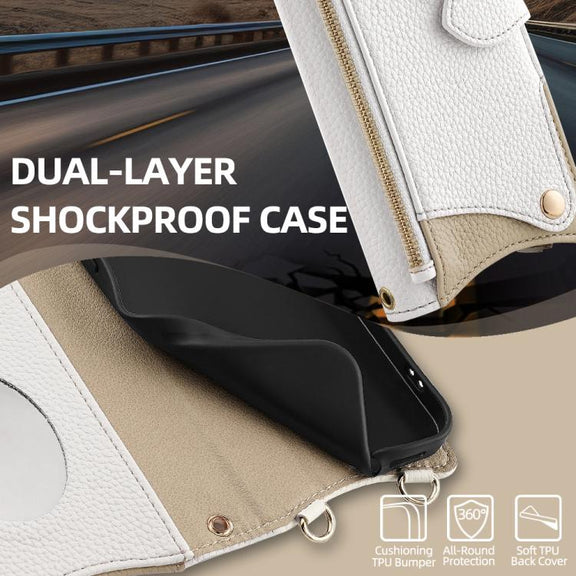For Nokia G42 / G310 Crossbody Chain Fishtail Litchi Leather Phone Case(White)