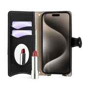 For Google Pixel 6a Crossbody Chain Fishtail Litchi Leather Phone Case(Black)