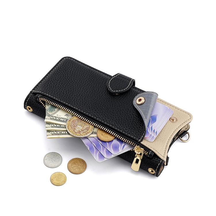For Google Pixel 6a Crossbody Chain Fishtail Litchi Leather Phone Case(Black)