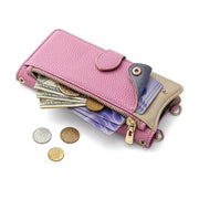 For Google Pixel 6a Crossbody Chain Fishtail Litchi Leather Phone Case(Pink)