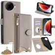 For Tecno Camon 30 Pro Crossbody Chain Fishtail Litchi Leather Phone Case(Grey) - Tecno Cases by PMC TechLife | Online Shopping South Africa | PMC TechLife | Buy Now Pay Later Mobicred