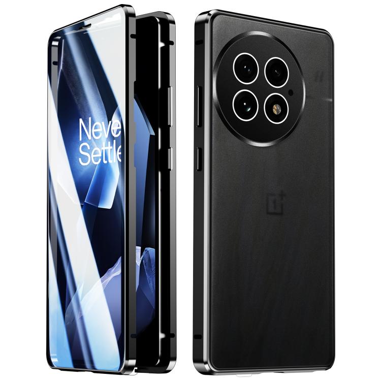 For OnePlus 13 Magnetic HD Tempered Glass Phone Case(Black)