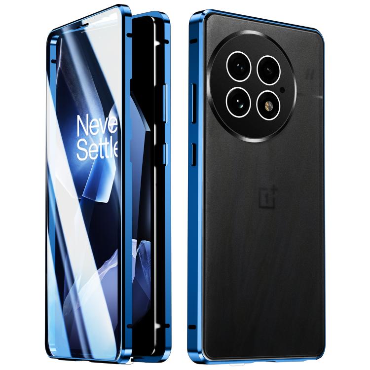 For OnePlus 13 Magnetic HD Tempered Glass Phone Case(Blue)