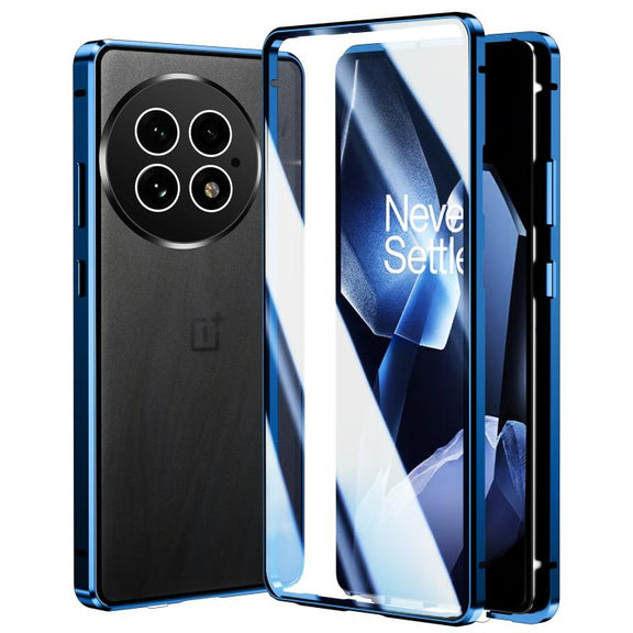 For OnePlus 13 Magnetic HD Tempered Glass Phone Case(Blue)