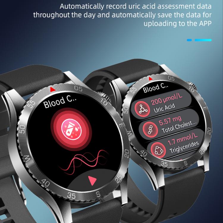 H9 1.43 inch Silicone Strap ECG Smart Watch Supports Bluetooth Calls/Smart Voice Assistant(Black)