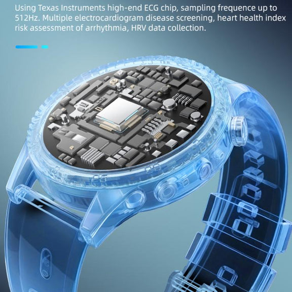 H9 1.43 inch Leather Strap ECG Smart Watch Supports Bluetooth Calls/Smart Voice Assistant(Black)