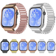 For Huawei Watch Fit3 Hollow Chain Metal Frame Watch Band(Gold)