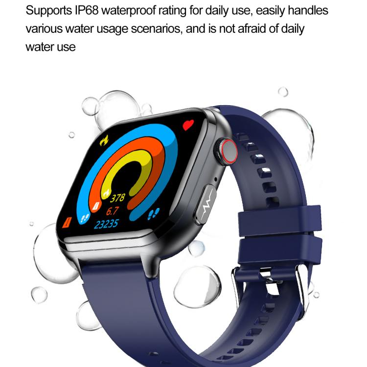 TK17 1.91 inch Horizontal Screen Silicone Strap Smart Watch Supports ECG Electrocardiogram(Grey)