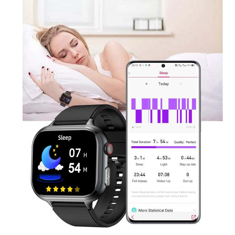 TK17 1.91 inch Horizontal Screen Silicone Strap Smart Watch Supports ECG Electrocardiogram(Grey)