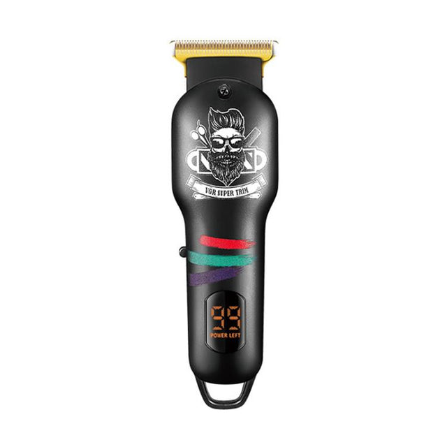 VGR V-971 Graffiti Design LED Digital Display USB Electric Hair Clipper(Black)