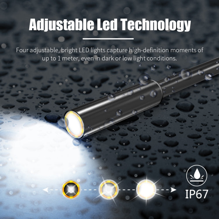 8mm 1080P IP68 Water-resistant 4.3 inch Screen Single Camera Digital Endoscope, Line Length:5m