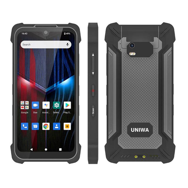 UNIWA P551 Handheld PDA Rugged Phone, 4GB+64GB, 5.5 inch Android 11 Mediatek MT6765 Helio P35 Octa Core, Network: 4G, Plug:US Plug(Grey)
