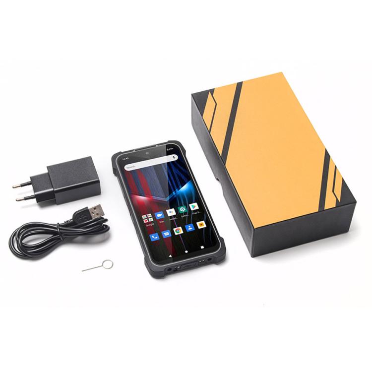 UNIWA P551 Handheld PDA Rugged Phone, 4GB+64GB, 5.5 inch Android 11 Mediatek MT6765 Helio P35 Octa Core, Network: 4G, Plug:EU Plug(Orange)