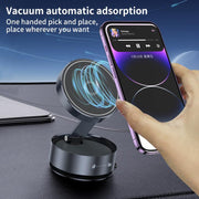 Q12 Foldable Vacuum MagSafe Magnetic Suction Cup Phone Holder(Black)