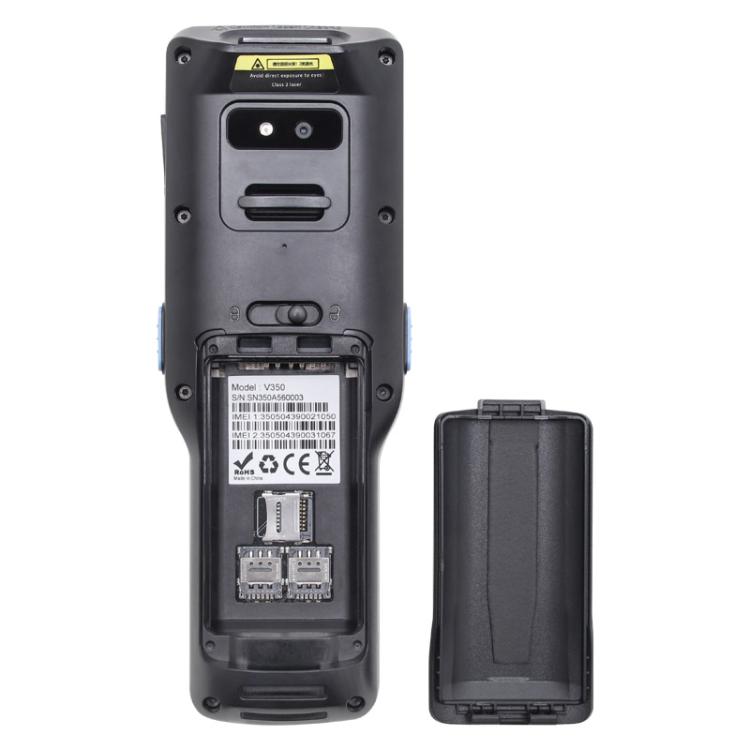 UNIWA V350 Handheld Rugged 2D Barcode Scanner, 4GB+64GB, 3.5 inch Android 12 Mediatek MT6761 Quad Core, T9 Keyboard, NFC, Network: 4G, Plug:EU Plug(Black)