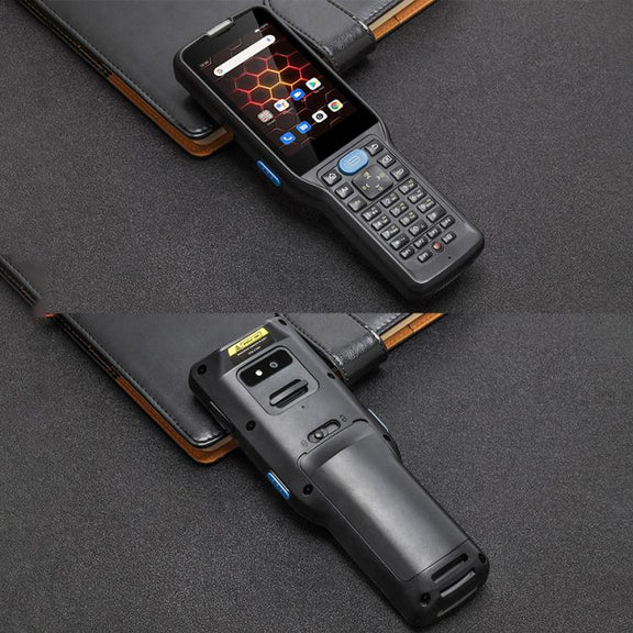 UNIWA V350 Handheld Rugged 2D Barcode Scanner, 4GB+64GB, 3.5 inch Android 12 Mediatek MT6761 Quad Core, T9 Keyboard, NFC, Network: 4G, Plug:EU Plug(Black)