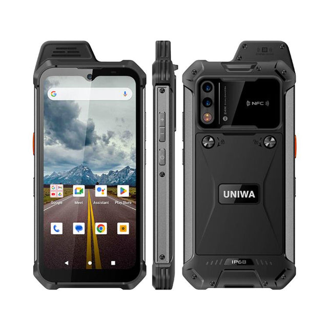 UNIWA W999 Rugged Phone, 8GB+128GB, 6.3 inch Android 13 Mediatek MT6789 Helio G99 Octa Core, NFC, Network: 4G, Plug:UK Plug(Black)