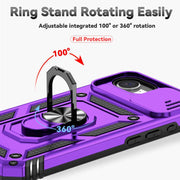 For iPhone 16e Sliding Camshield Holder Phone Case(Purple)