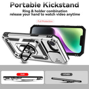For iPhone 16e Sliding Camshield Holder Phone Case(Silver)
