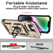 For iPhone 16e Sliding Camshield Holder Phone Case(Gold)