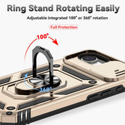For iPhone 16e Sliding Camshield Holder Phone Case(Gold)