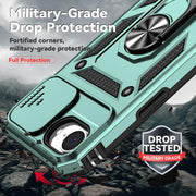 For iPhone 16e Sliding Camshield Holder Phone Case(Dark Green)