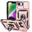 For iPhone 16e Sliding Camshield Holder Phone Case(Rose Gold) - iPhone 16e Cases by PMC TechLife | Online Shopping South Africa | PMC TechLife | Buy Now Pay Later Mobicred