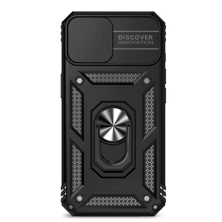 For iPhone 16e Sliding Camshield Holder Phone Case(Black)