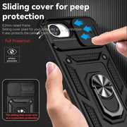 For iPhone 16e Sliding Camshield Holder Phone Case(Black)