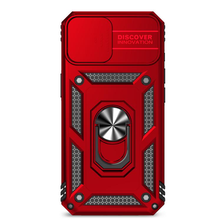 For iPhone 16e Sliding Camshield Holder Phone Case(Red)