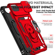 For iPhone 16e Sliding Camshield Holder Phone Case(Red)
