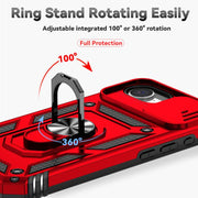 For iPhone 16e Sliding Camshield Holder Phone Case(Red)