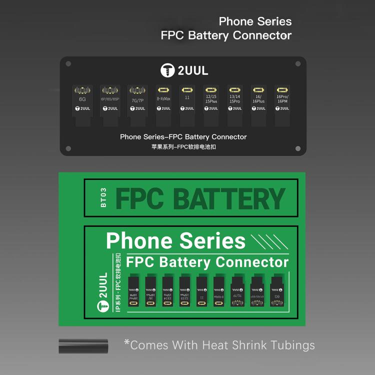 2uul BT03 FPC Battery Connector for iPhone 6 to 16 Pro Max