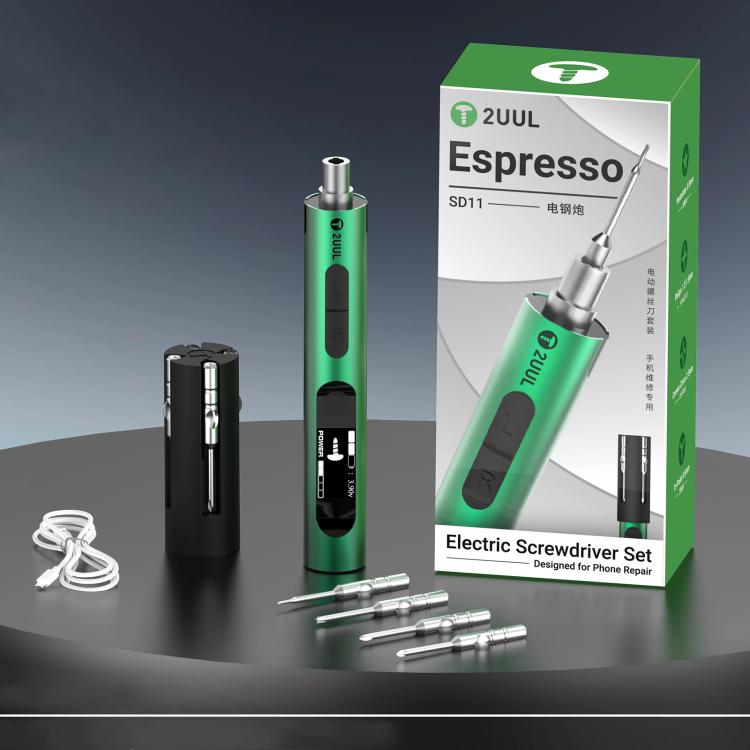 2uul SD11 Espresso Electric Screwdriver Set