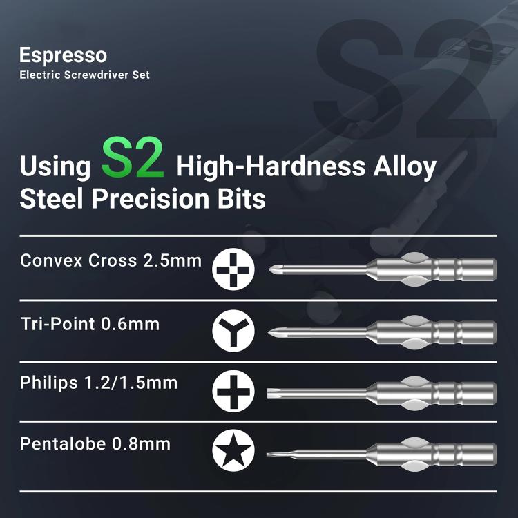 2uul SD11 Espresso Electric Screwdriver Set